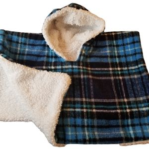 Car Seat Sherpa Blanket or throw on Poncho up to 3T